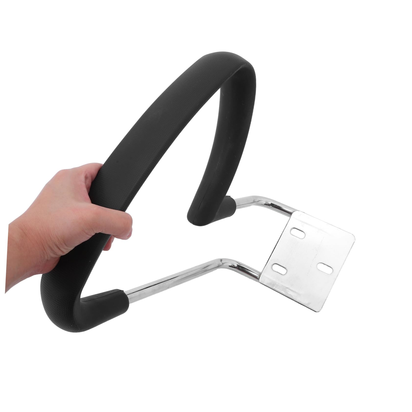 NUOBESTY 2pezzi Braccioli Ricambio Sedie Ufficio Staffa Anelli Braccioli Plastica Scrivania Sedia Computer Nera