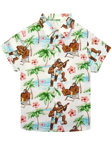 Image of Boys Hawaiian Shirt Kids Button Down Aloha Beach Hawaii Tops 5-14Y