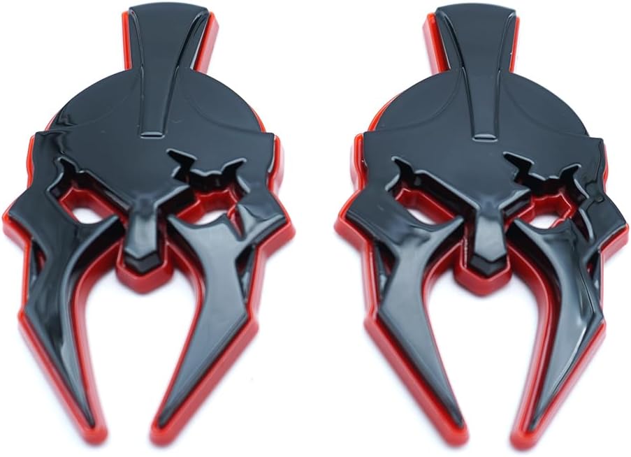 Pair Set Gladiator Emblems 3D Custom Badges Right and Left Side Tailgate Fender Stickers Replacement for Gladiator Universal Car Vehicle, Truck, Motorcycle Door Window Decoration (Redline)