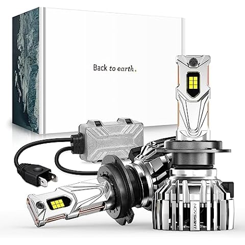 NOVSIGHT H7 LED Headlight Bulb with 800% Brightness Cover