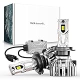 NOVSIGHT 2024 Upgraded H7 LED Bulb 32000LM, 140W Ultra High Power 800% Extremely Brighter 6500K White LED Bulb, 360-Degree Adjustable Adapter, Halogen Replacement