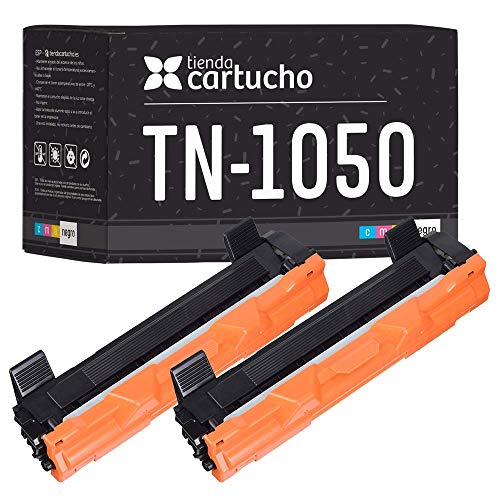 Tiendacartucho Pack 2 Toner Brother TN1050 Compatible 1000 copias - para Brother DCP-1510,DCP-1512,DCP-1610W,DCP-1612W,HL-1110,HL-1112,HL-1210W,HL-1212W,MFC-1810,MFC-1910,MFC-1910W