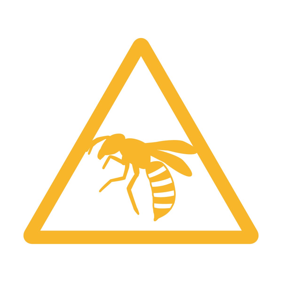 Amazon.co.jp: 蜂注意マークのカッティングステッカー・シール 光沢