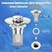 Sink Stopper Hair Catcher,(2PCS) Pop-up Sink Drain Strainer with Removable Stainless Steel Strainer Basket Hair Catcher, Bathroom Sink Strainer for Bathroom Sink Stopper Replacement