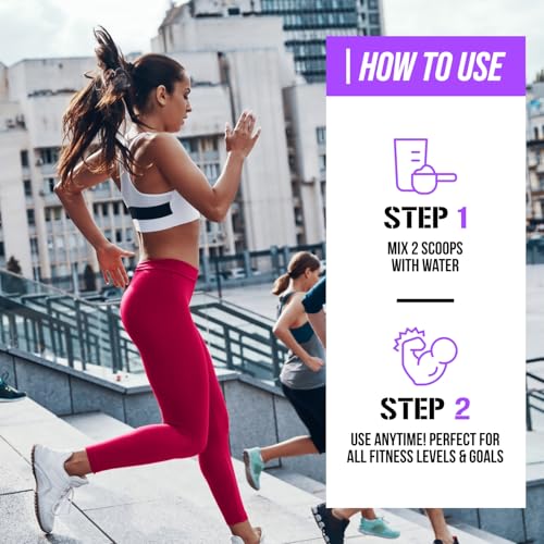 Image of EVL BCAAs Amino Acids Powder - BCAA Energy Pre Workout Powder for Muscle Recovery Lean Growth and Endurance - Rehydrating Post Workout Recovery Drink with Natural Caffeine - Furious Grape