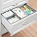 mDesign Fabric Drawer Organizer Bins, Kids/Baby Nursery Dresser, Closet, Shelf, Playroom Organization, Hold Clothes, Toys, Diapers, Bibs, Blankets, Lido Collection, Set of 2, 6 Pack, Gray