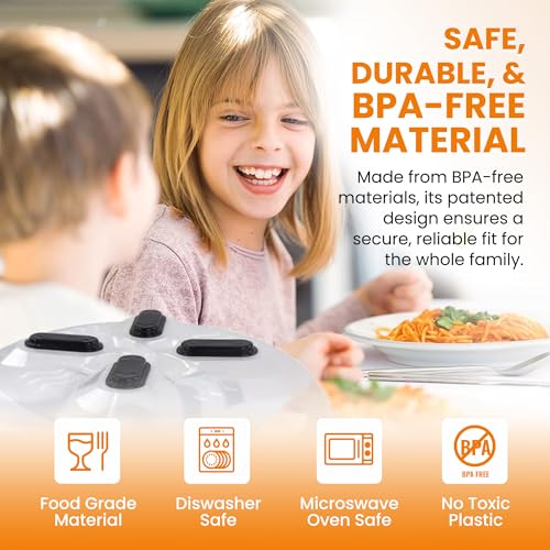 Hover Cover Magnetic Splatter Cover, 12-Inch Clear BPA-Free Food Lid, Vented Plate Guard with Steam Vents, Anti-Splash Microwave Lid, Dishwasher Safe, Space-Saving Magnetic Storage - Onyx Black - Thumbnail 6