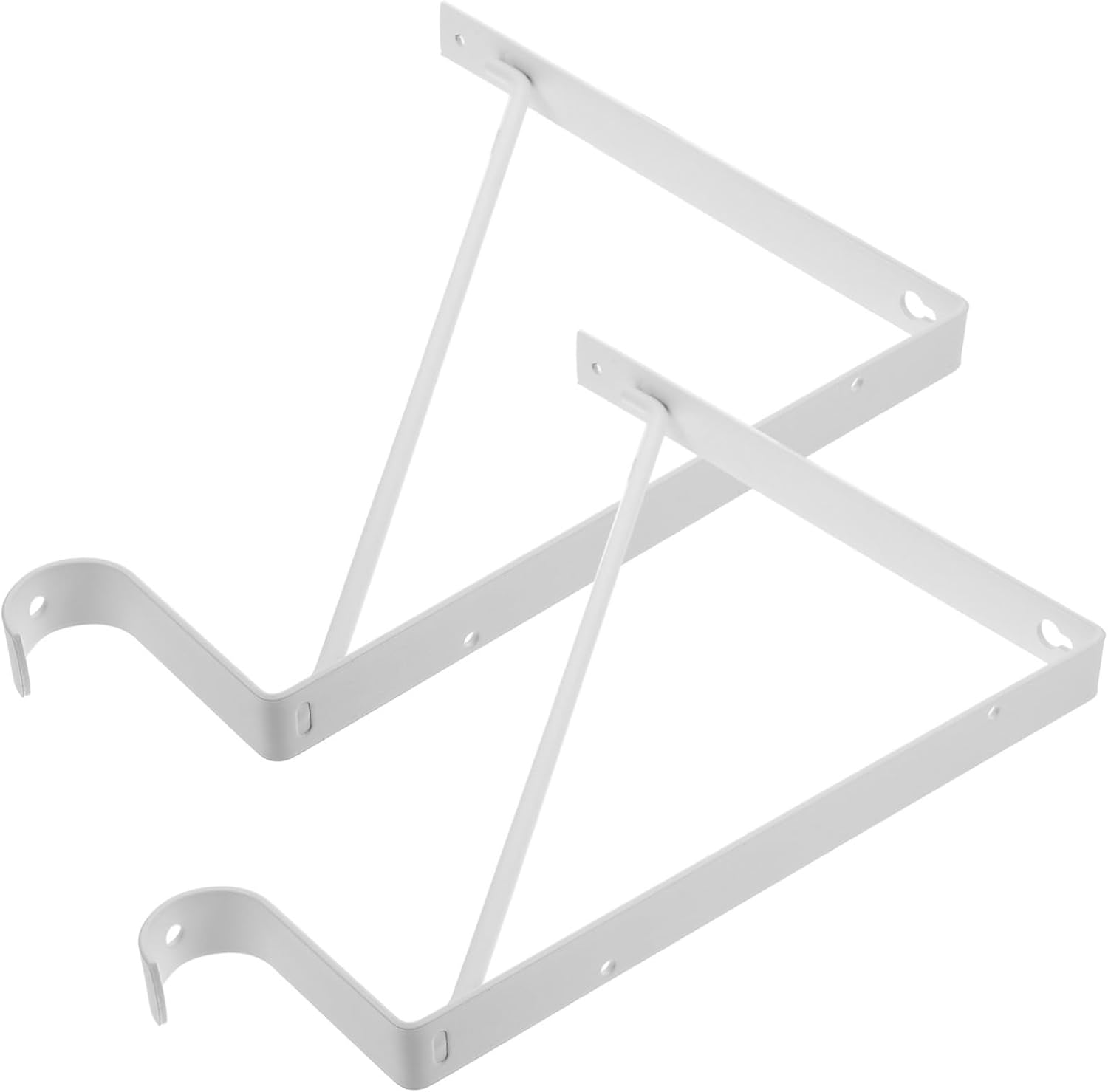 2pcs Wall Mounted Shelf Brackets Floating Shelf Supports Versatile Storage for Closet Garage Home Office and More