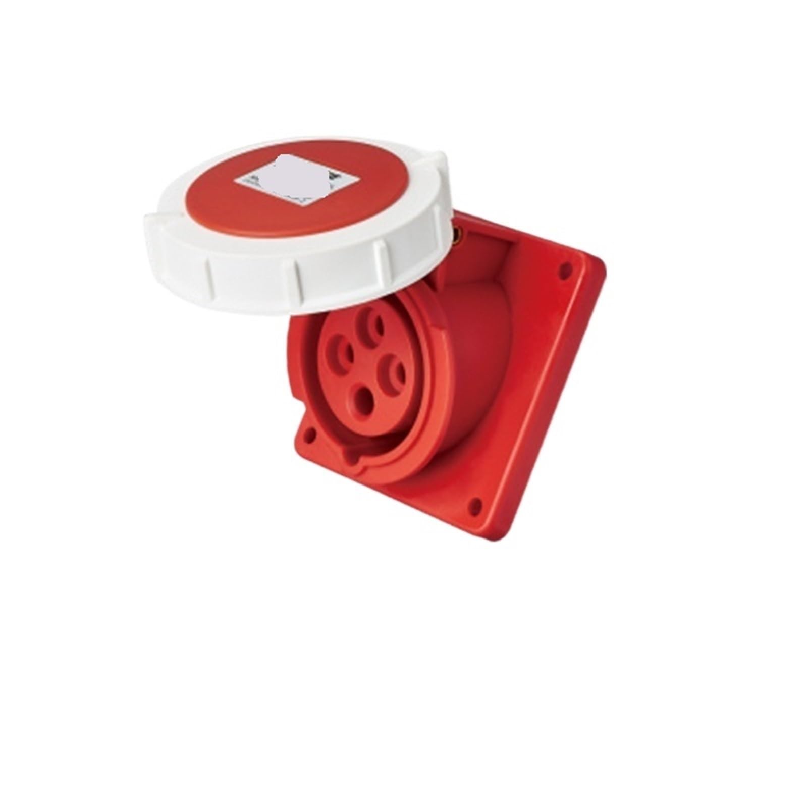 Enchufe industrial de 4 pines y 32A para empotrar en red trifásica 380V