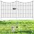 10 Panels Decorative Garden Fence with Gate, 24 in(H) X 20 ft(L) Dog Fence Outdoor for Yard, Animal Barrier Fence No Dig, Rustproof Metal Wire Garden Edging Fence and Borders, Temporary Fencing stakes
