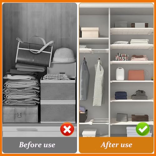 Estante ajustable para armario que optimiza el espacio de tu cocina y baño 7