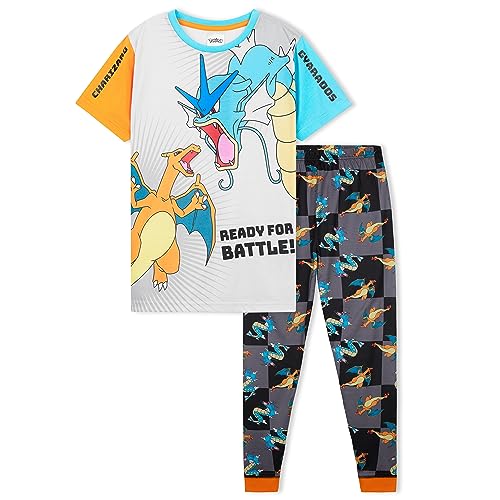 Pokemon Boys Pyjamas Set - Lounge Wear T-Shirt and Long Bottoms Teenagers PJs 4-14 Years - Gifts for Boys