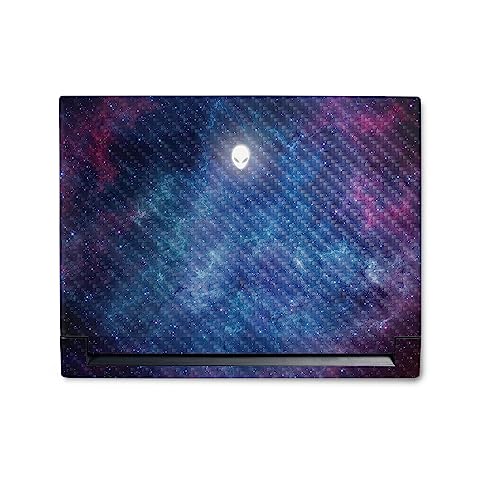 Image of MightySkins Carbon Fiber Skin Compatible with Alienware M18 R1 (2023) Full Wrap Kit - Nebula | Protective, Durable Textured Carbon Fiber Finish | Easy to Apply & Change Styles | Made in The USA