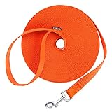 Siumouhoi Siumouhoi Dog/Puppy Obedience Recall Training Agility Lead - 15ft 20ft 30ft 40ft 50ft Training Leash - Great for Play, Camping, or Backyard - Orange 50ft
