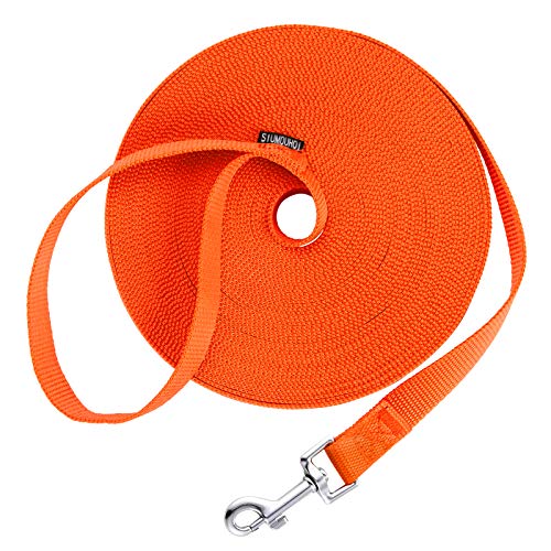 Siumouhoi Siumouhoi Dog/Puppy Obedience Recall Training Agility Lead - 15ft 20ft 30ft 40ft 50ft Training Leash - Great for Play, Camping, or Backyard - Orange 50ft