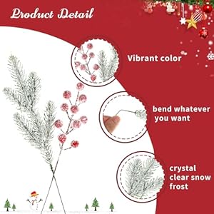 30 Pcs Snowy Cedar Berry Picks Christmas Frosted Pine Berry Branches Artificial Red Berry Cedar Stems Faux Greenery Holly Berry Sprays for Xmas Tree Wreath Floral Arrangement Party Decor 30 Pcs Snowy Cedar Berry Picks Christmas Frosted Pine Berry Branches Artificial Red Berry Cedar Stems Faux Greenery Holly Berry Sprays for Xmas Tree Wreath Floral Arrangement Party Decor