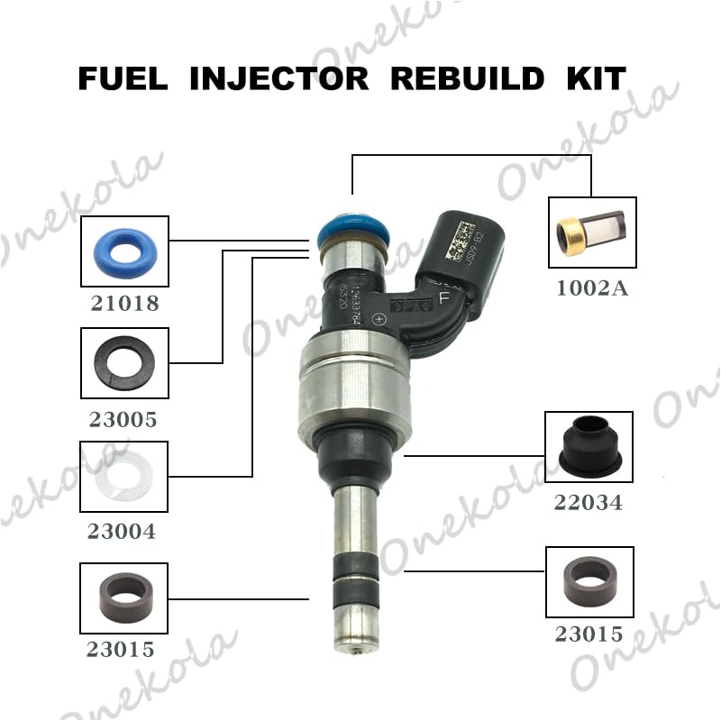 Fuel injector repair kits For 12629927 For Chevrolet Equinox For GMC Terrain CTS SRX 3.0L GDI - (Color: 6 piece set)