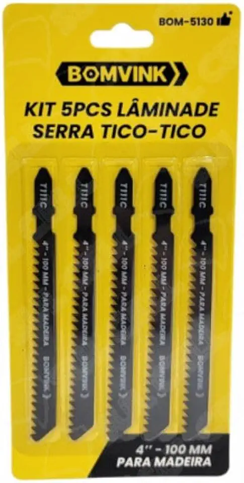 Kit Lamina De Serra Tico Tico Madeira Mdf 100Mm