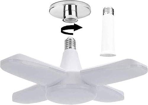 Paquete de 2 lámparas LED de techo de 3200 lm, 28 W, cielo azul y nubes, delgada, redonda, montaje empotrado, carcasa negra, luz de techo LED blanca