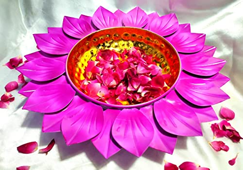 Best Navratri Home Decoration Items (2026) 86 Royal Handicraft Fancy Decorative Patta Urli Bowls Tray for Diwal...