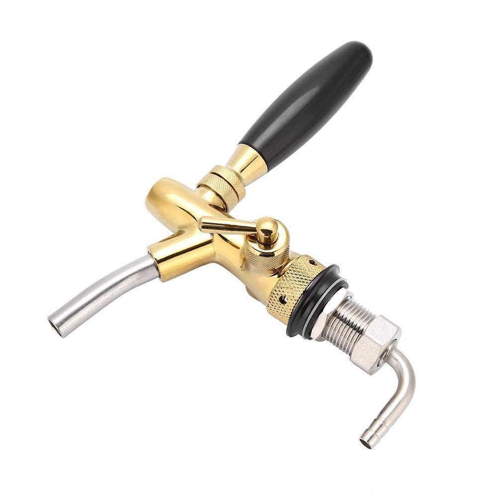 KSTE Tireuse -. 1 PC G5 / 8 Chromage en acier inoxydable Distributeur de bière réglable, bière robinet robinet for la maison Bar (Or et Sliver)