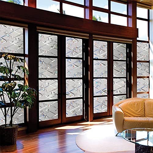 Hoonng Window Film Privacy Stained Glass, Pattern 3D Bamboo, 90x200cm - Image 3