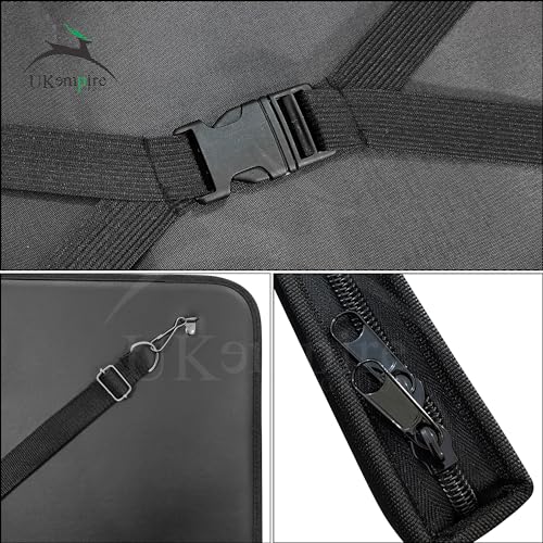 Image of Premium Art Portfolio Leather Bag 18 x 24 (inches) with Lock and Key, Executive Briefcase Style Carrying Case with Handle & Shoulder Strap, Artwork Storage for Posters, Canvas, and Art Materials