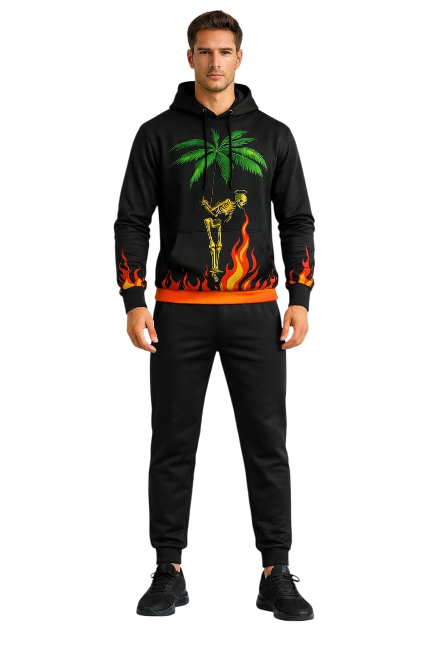 SOUL BEEZ Men Flame Hoodied Track Suit || Hoodie & Track Pant | Athletic | GYM | Running |Premium Track Suit Set ||-image-26