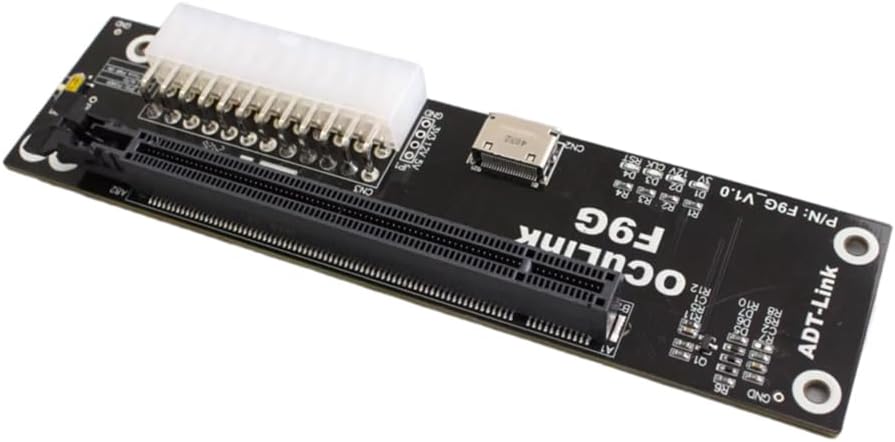 JMT ADT-F9G F4C F4Q OcuLink SFF-8612 to M.2 NVMe/PCIe X16 Extension Card PCIe4.0 64Gbps External Graphics Card Adapter (ADT-F9G)