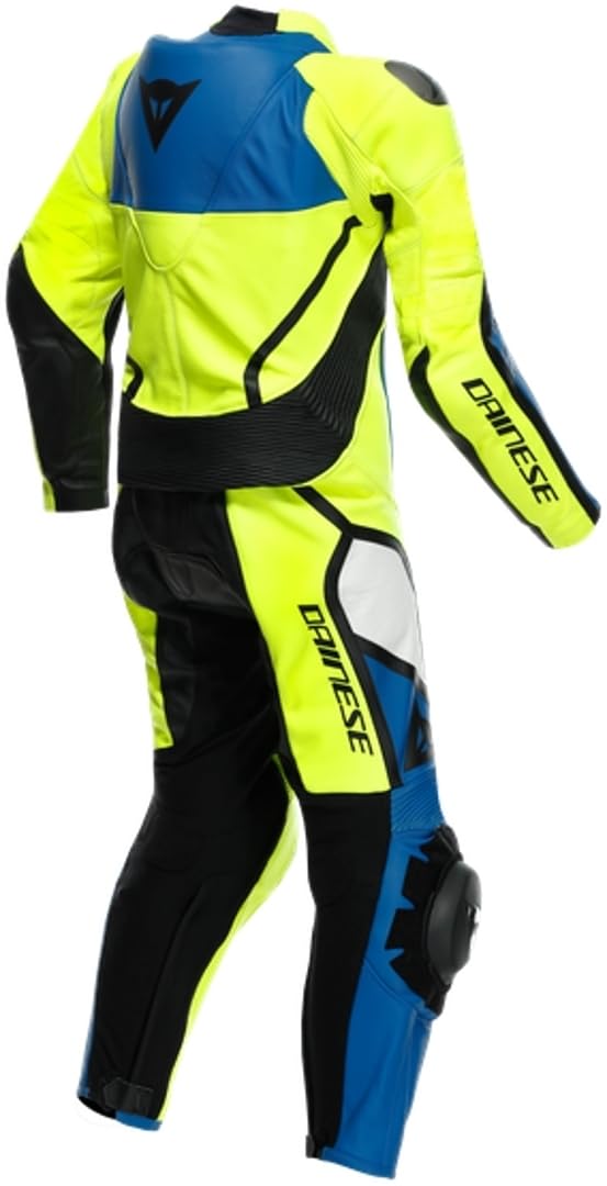 DAINESE Gen-Z Abito in pelle perforata monopezza per bambini, giallo/blu, 164