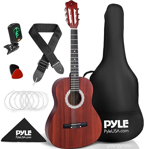 Pyle kit de guitarra acustica, 3/4 Tamaño juvenil, 36”, Para principiantes, Niños, Adultos, Accesorios incluidos