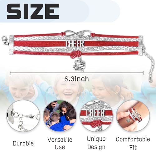 Image of Gymnastics Bracelets for Girls Gifts for Teen Girls,Teams Initial Charm Jewelry,Sport Ballerina Birthday Christmas Gifts