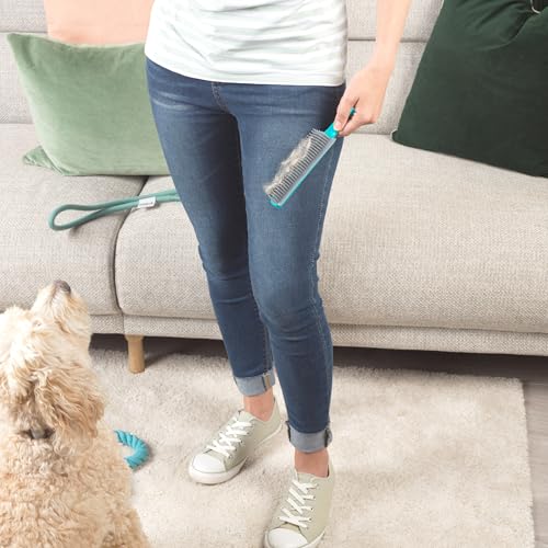 Beldray LA034207UFFEU7 Antibac Pet Plus Polsterbürste – Dog Cat Haarfusselentferner Pinsel, Gummiborsten und Abstreifer Lippenrand, für Teppiche, Möbel, Haustierbetten, tragbare Teppichkehrmaschine