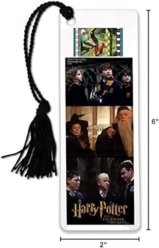 Miniatura 2 de FilmCells - Marcador de libros de Harry Potter (escenas) con borla y clip de película real de 1.378 in
