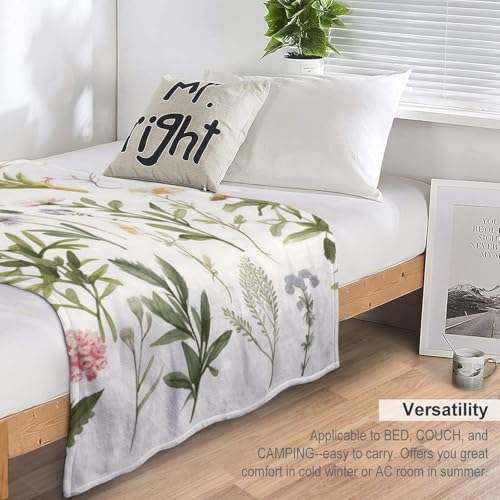 Couvertures douces et chaudes légères et confortables avec fleurs