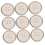 Hohopeti 50個洋服の縫製ボタン 金縁の丸いボタン オーバーコート留め具 ファッションバックル 衣類の装飾品