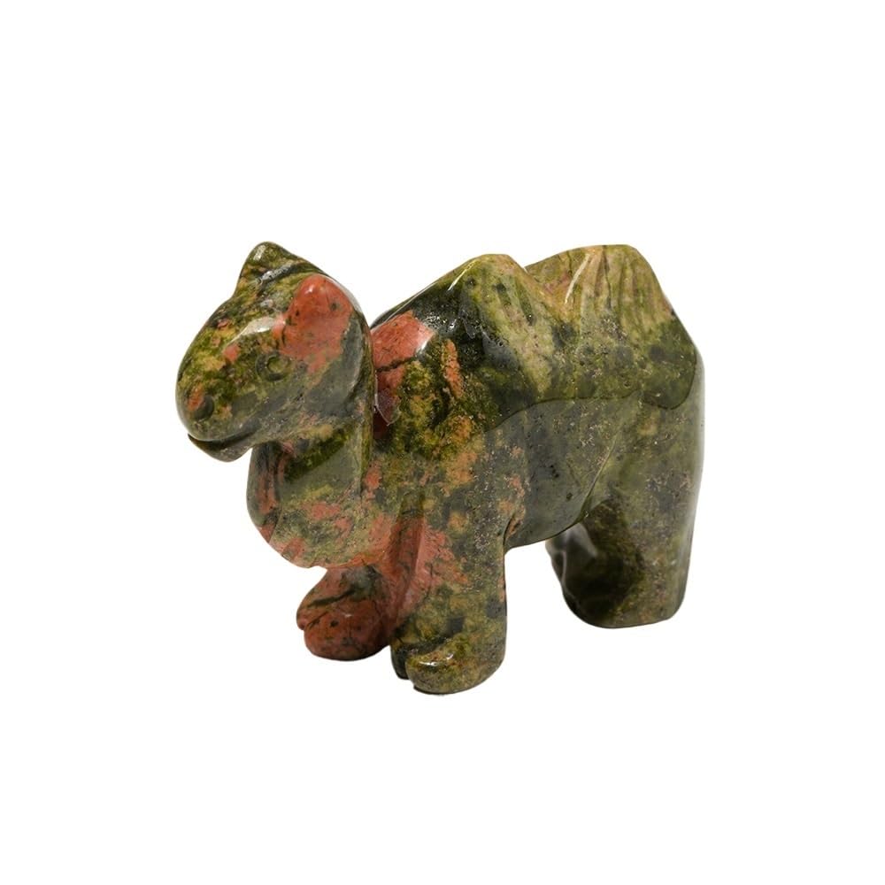 HUFFA Natural Crystal Camel Carving - Tiger Eye & Amethyst Stone - Unique Home Office Decoration