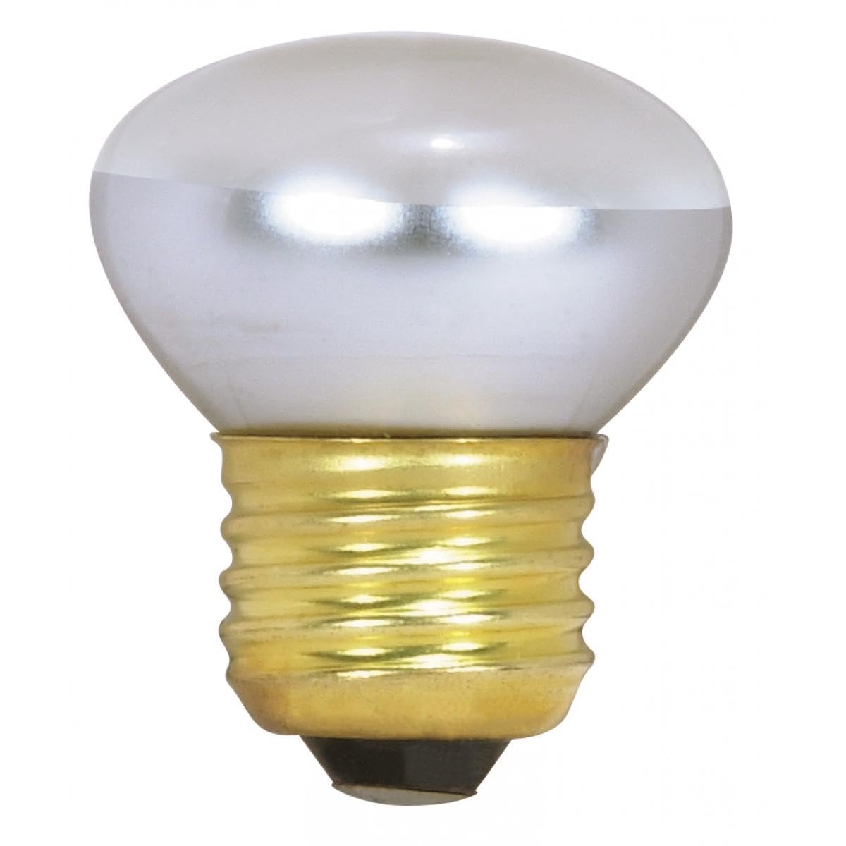Satco 40R14 Incandescent Reflector, 40W E26 R14 Stubby, Clear Bulb