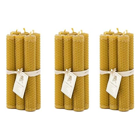 L’abella Mel - Pack de 18 velas naturales de cera de abeja de 15cm Cover