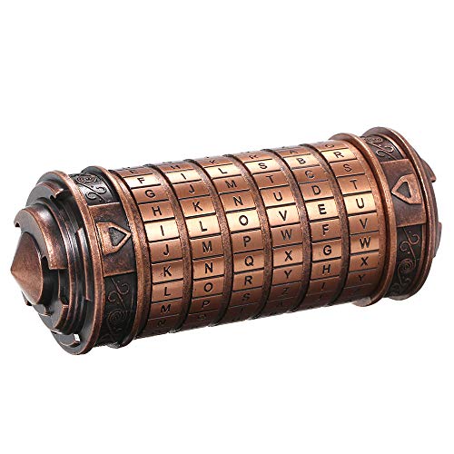 yorten Mini Cryptex Locks Alphabet Password Cylinder Code Toys Wedding Gifts Valentines's Day Interesting Creative Romantic Birthday Gifts Three Kinds of Types