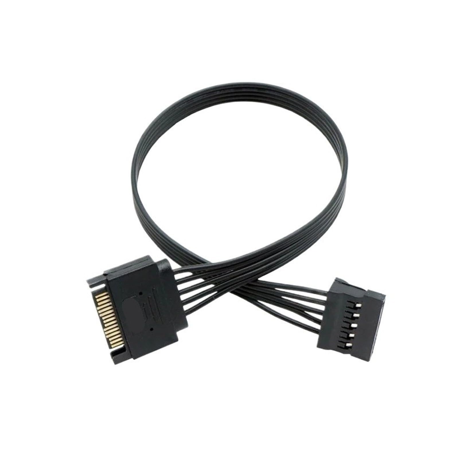Generico Cavo sdoppiatore maschio-femmina SATA 15 pin 1 a 2 da 22 cm 32(32CM -1 to 2)