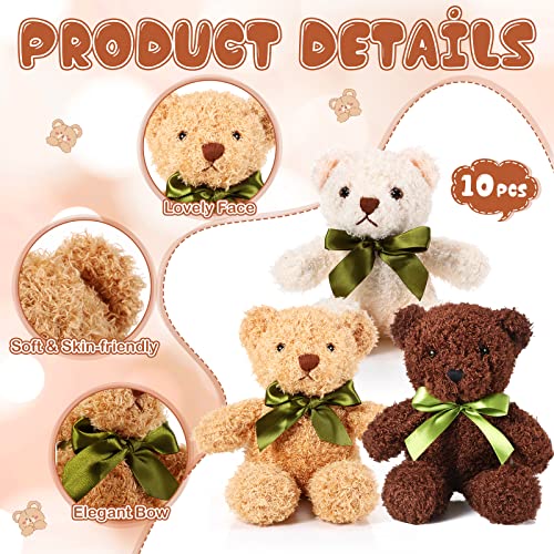Hydren 36 Packs Plush Stuffed Bears Bulk 9.8 Inch Cute Bears Stuffed Animal Soft Stuffed Bear Toy With Bow Tie For Graduation Baby Shower Christmas Birthday Gift Donation Favors #TOP2