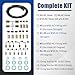 Air Conditioning Hose and Fitting Kit - Includes 6.5ft #6#8#10 AC Hoses and Matching Beadlock Fittings, Universal Fit for Automotive A/C Systems, Replace for AC.121.001