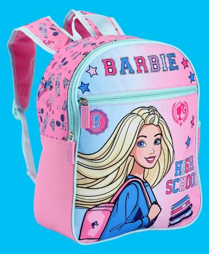 Image of STRIDERS Barbie School Bag Dreams in Style for Kids - Stylish, Trendy Backpack with Padded Comfortable Straps & Spacious Compartments - Ideal for Little Fashionistas - Age 2-4 Years - 13 inches