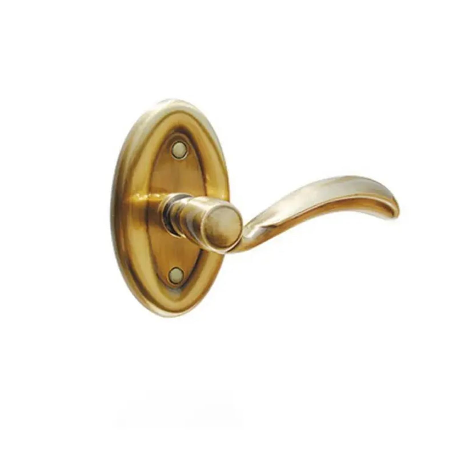 Solid Brass Door Handle with Privacy Passage Lock Bronze Lever(Gold-1)