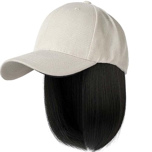 Miniatura 9 de YEKEYI Gorra de béisbol con extensiones de cabello, peluca sintética para mujer, sombrero de béisbol ajustable