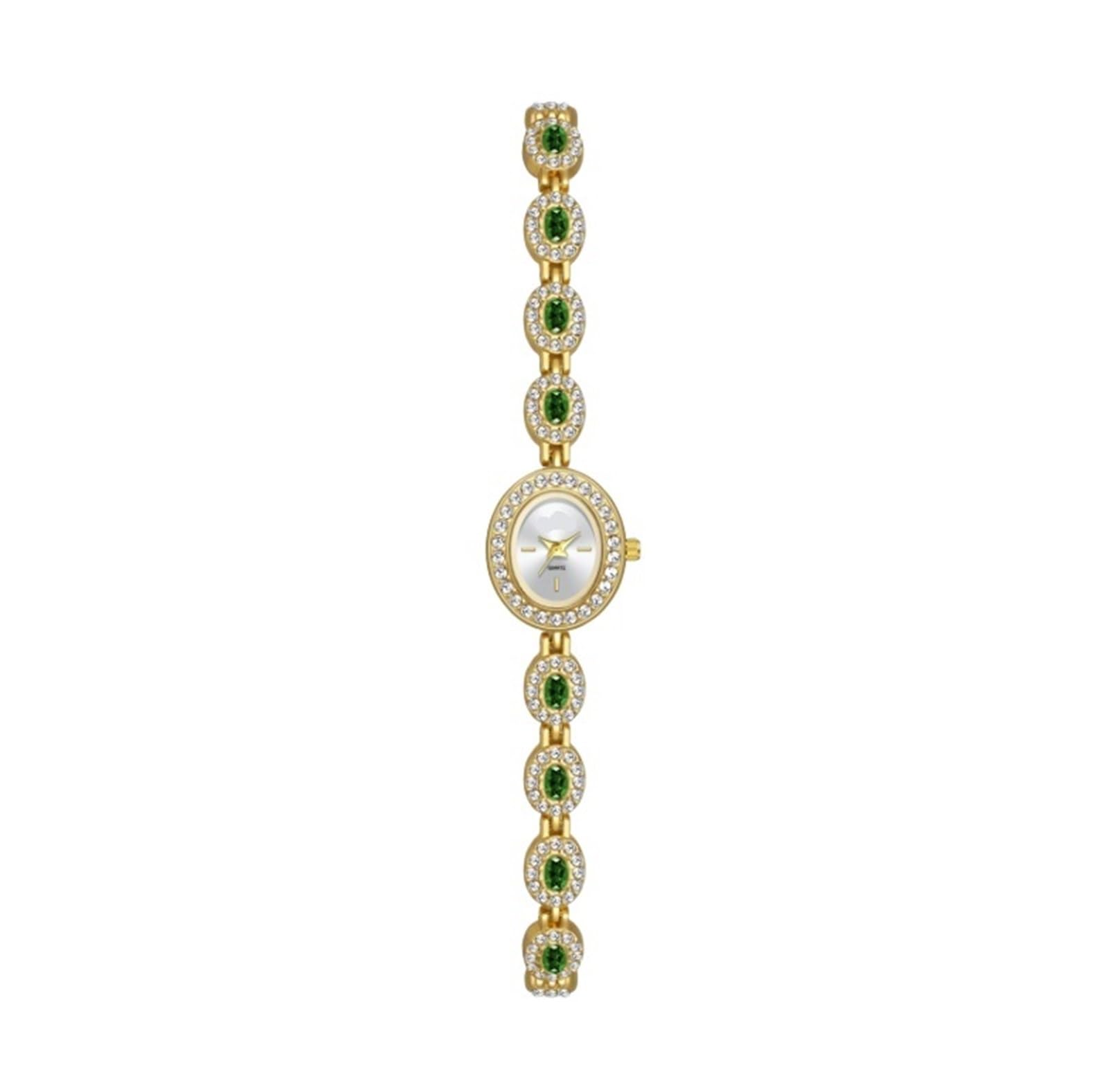 Orologi da polso da donna vintage di lusso con quadrante ovale, piccolo braccialetto di diamanti, orologio al quarzo alla moda, delicato e impermeabile watch
