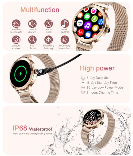 Niolina Smart Watches For Women, 1.106 Inch Amoled Small Screen Smartwatch Answer/Make Call For Android Ios Phones thumb #6