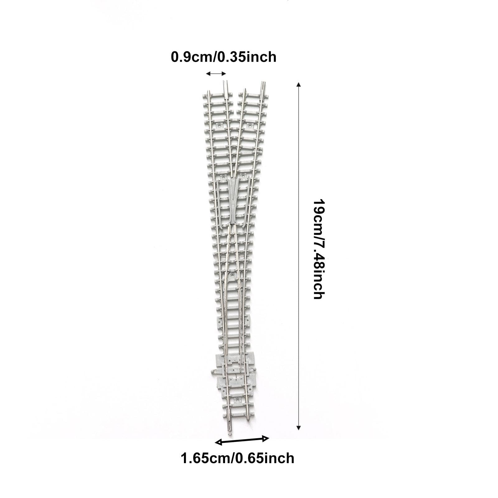 MagiDeal Modelo de Tren, Carril de desvío, Escala N, Calibre 0,9 cm, 19 cm x 1,65 cm, Aspecto Realista, Resistente, Escala 1/160, Cambiar a La Derecha