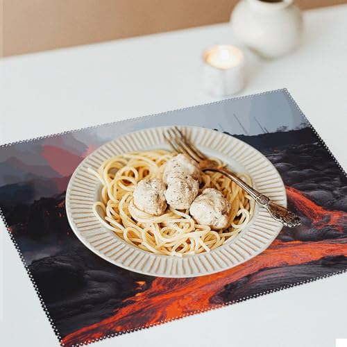 Sets de table rouge imperméables et isolants pour repas sereins - 7